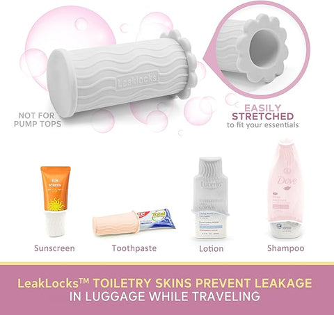 (4 Pack) LeakLocks® Toiletry Skins - Nomadic Neutral