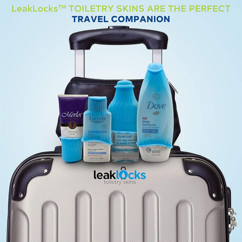 (4 Pack) LeakLocks® Toiletry Skins with Storage Bag - Nomadic Neutral