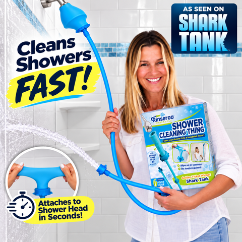 Rinseroo Shower Cleaning Thing:  Slip-On 6' Hose with Spout Tip