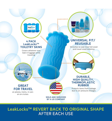 Elastic Sleeves For Leak Proofing Toiletries