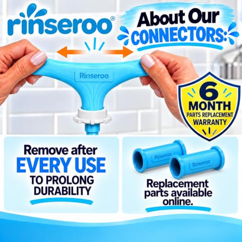 Rinseroo Slip-On Pet Tub Hose- 5 Foot No-Install Hose with Spray Head