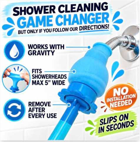 Rinseroo Shower Cleaning Thing:  Slip-On 6' Hose with Spout Tip
